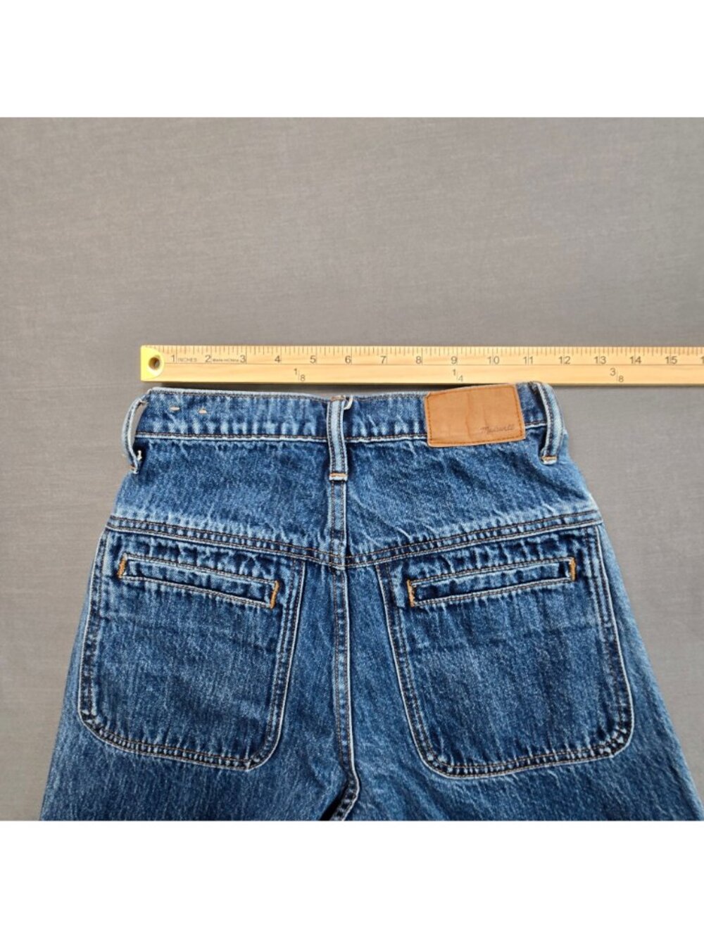 Madewell 23 Womens Jeans Superwide Leg Blue Frayed Hem 100% Cotton Denim - Picture 7 of 7
